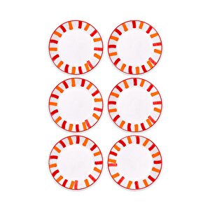 Joy Yemek Tabağı 6lı Set Kırmızı 20 Cm