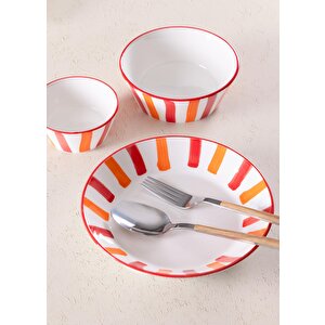Joy Yemek Tabağı 6lı Set Kırmızı 20 Cm