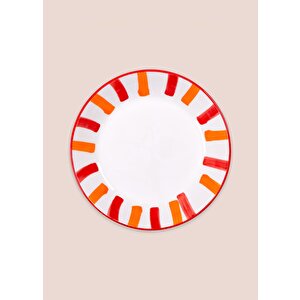 The Mia Joy Yemek Tabağı 6lı Set Kırmızı 20 Cm