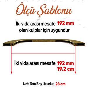 Meriç 192 Mm - 19.2 Cm Eskitme Antik Sarı Metal Mobilya Mutfak Dolabı Dolap Kulpu Kulbu Kulpları