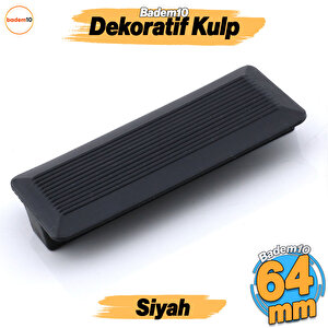 Elit Siyah Plastik Kulp 64 Mm Mutfak Mobilya Çekmece Mutfak Dolap Dolabı Kulpları Kapak Kulbu 6.4 Cm