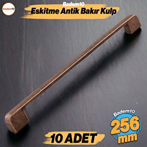 Radus 10 Adet Antik Bakır Metal Kulp 256 Mm Mobilya Çekmece Mutfak Dolabı Dolap Kulpları Kulbu Kulpu