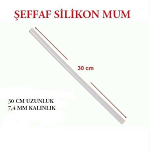 Mum Silikon İnce Ø7mmx30 Cm Sıcak Mum Silikon Çubuk Uç 1 Kg (80 Adet)