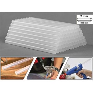 Mum Silikon İnce Ø7mmx30 Cm Sıcak Mum Silikon Çubuk Uç 1 Kg (80 Adet)