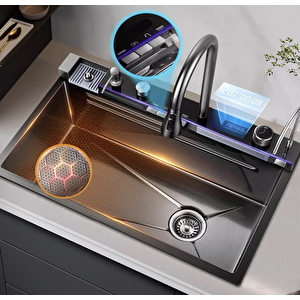 Lotus Tech Premium 11 Fonksiyonlu Akıllı Teknolojik Eviye Seti Paslanmaz Bal Peteği Taban Evye - Honeycomb