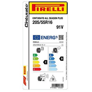205/55r16 91v Cinturato All Seasons Plus Oto Dört Mevsim Lastiği (üretim: 2025)
