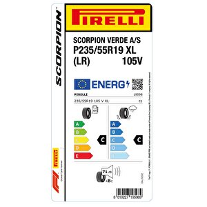 235/55r19 105v Xl (lr) Scorpion Verde All Season Oto Dört Mevsim Lastiği (üretim: 2024)