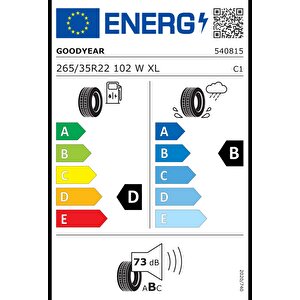 265/35 R22 102w Eagle F1 Asymmetric 3 T0 Xl Fp Oto Yaz Lastiği (üretim:2023)