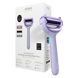 Mikro İğneli, Buz Başlığı, Pembe Kuvars Başlıklı Dermaroller | Microneedle Face & Body Roller Mor