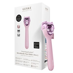 Mikro İğneli, Buz Başlığı, Pembe Kuvars Başlıklı Dermaroller Cihaz | Microneedle Face Roller Pembe