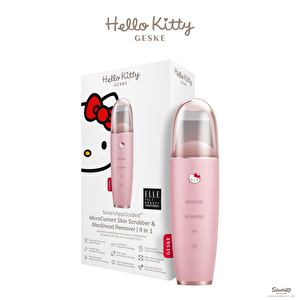 Hello Kitty Mikro Akım Siyah Nokta Temizleme Cihazı | Microcurrent Skin Scrubber Blackhead Remover Pembe