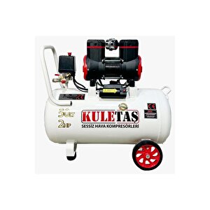 Kuletaş 50 Litre 2 Hp Sessiz Premium Kafa Hava Kompresörü 2800 Rpm