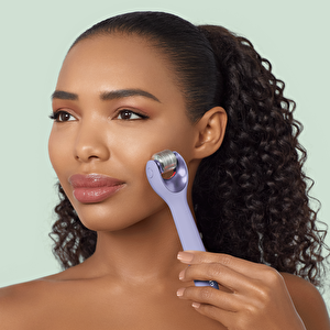 Mikro İğneli, Buz Başlığı, Pembe Kuvars Başlıklı Dermaroller Cihaz | Microneedle Face Roller