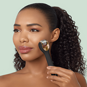 Mikro İğneli, Buz Başlığı, Pembe Kuvars Başlıklı Dermaroller Cihaz | Microneedle Face Roller