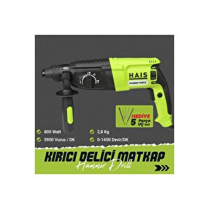 Kırıcı Delici Hilti Matkap 2,8 J 800 Watt