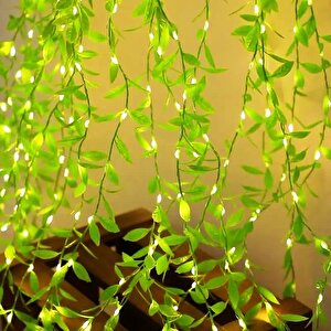Vip Kali̇te Salkim Yaprak Led Işik Gün Işiği Led Salkim Sarmaşik Led Işik 3x1 Metre 180 Led Modlu
