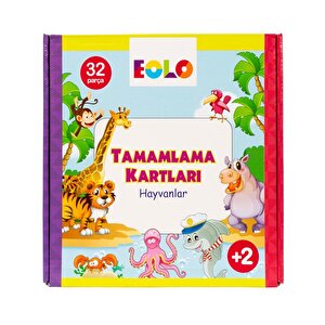 Tamamlama Kartları Hayvanlar 32 Parça