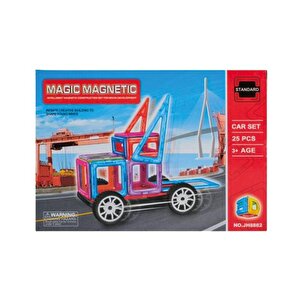 Oyuncak Magic Magnetic Araba 25 Parça Jh8882