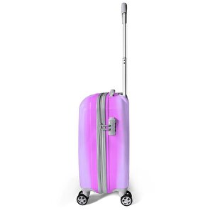 Coral High Renkli Çizgili Desenli Kabin Boy Valiz 50cm 16541