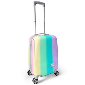 Coral High Renkli Çizgili Desenli Kabin Boy Valiz 50cm 16541