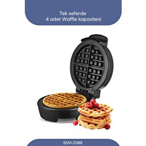Ssm-2589 Belçika Waffle Makinesi, Yapışmaz Kaplama 1000 Watt