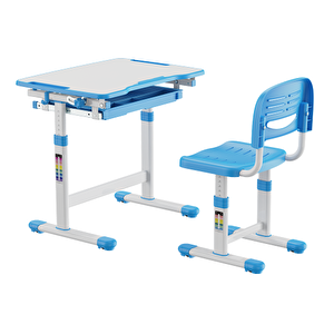 Ayarlanabilir Ergonomik Çocuk Aktivite Masası (3-10 Yaş-mavi) Açık Mavi