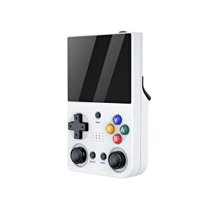 Schitec 3.5 Inç Mini Hdmi Çıkışlı Taşınabilir Retro Oyun Konsolu 20000+ Oyunlu El Atari 64gb Beyaz