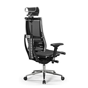 Yoga 4df Ergonomik Deri Ve Fileli Ois / Yönetici Koltuğu - A4.3.2.109 Siyah Siyah