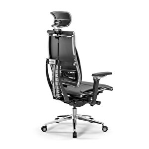 Yoga 4df Ergonomik Deri Ofis Koltuğu  / Yönetici Sandalyesi - A5.f.5.13a Siyah Siyah