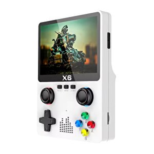 Schitec X6 3.5inç Ips Ekran Taşınabilir Retro El Atari Oyun Konsolu 10000 Oyunlu Tv Bağlanan 32gb Beyaz