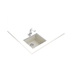 Square 50.40 Tezgah Alti Bright Krem Grani̇t Evye