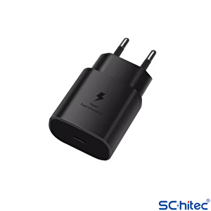 Schitec 25w Hızlı Şarj Aleti Type-c Çıkışlı Type-c To Type-c Kablolu Şarj Cihazı Siyah Sr64