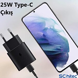 Schitec 25w Hızlı Şarj Aleti Type-c Çıkışlı Type-c To Type-c Kablolu Şarj Cihazı Siyah Sr64