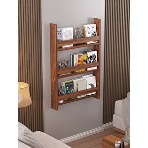 Artemis - Montessori Çocuk Odası Kitaplık 3 Raflı Cevi̇z Montessori Kitaplık