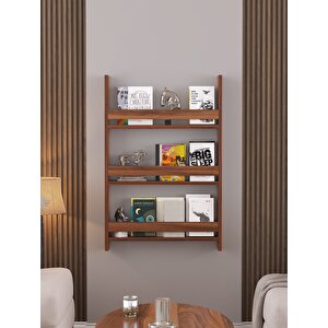 Artemis - Montessori Çocuk Odası Kitaplık 3 Raflı Cevi̇z Montessori Kitaplık