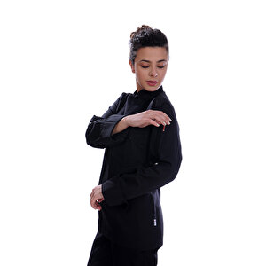 Formteks Aşçı Ceket  Unisex  Harman Gabardin Siyah S