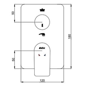 Eca Dalia Ankastre Banyo Bataryası Sıva Üstü 2 Yollu 102167242-kde