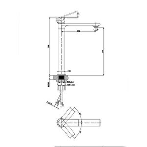 Fm-2322 Fontana Yüksek Altın Lavabo Bataryası