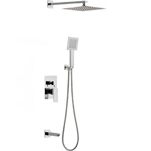 T-may Sart-ç Ankastre Gömme Banyo Bataryası Duş Seti  Tüm Parçalar Dahil 30x30 Başlık