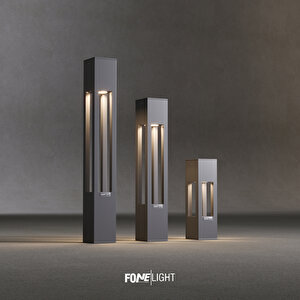Fonelight Aka Bahçe Aydınlatması Bollard Antrasit 35 Cm