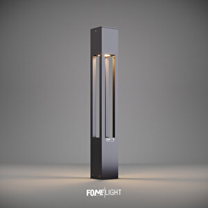 Fonelight Aka Bahçe Aydınlatması Bollard Antrasit 75 Cm