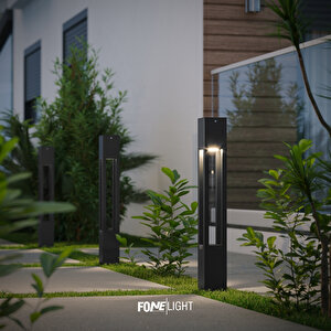 Fonelight Aka Bahçe Aydınlatması Bollard Antrasit 75 Cm