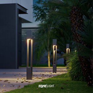 Fonelight Aka Bahçe Aydınlatması Bollard Antrasit 75 Cm