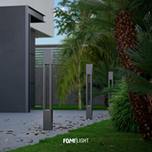Fonelight Aka Bahçe Aydınlatması Bollard Antrasit 75 Cm