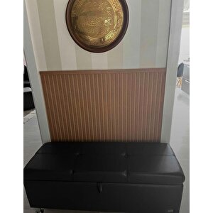 36cmx102cm 1 Adet Sidney Dekoratif, Duvar Çıtası Ham Ahşap Duvar Paneli, Boyanabilir, Ham, Mdf Panel