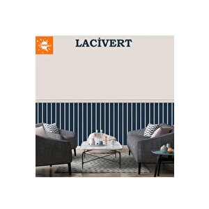 70cmx100cm 1adet Rustik Model Lacivert Yapışkanlı Vinil Duvar Kağıdı Çıta Lambiri Panel Desenli