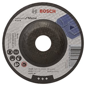 - 115*6,0 Mm Standard Seri Bombeli Metal Taşlama Diski taş