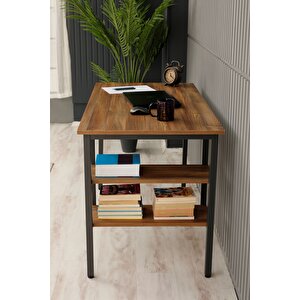 Çalışma Masası 125x65x75 Cm Alt Yan 2 Raflı