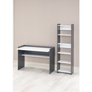 Ahşap Çalışma Masası Ve Kitaplıkq