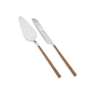 Wooden Pasta Servis Takımı 2 Parça